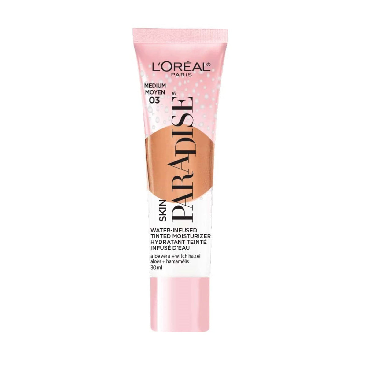 L'Oreal Paris Skin Paradise Tinted Moisturizer Spf 19, Medium 03, 1 Fl Oz - Hydrating Glow