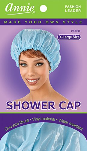 Annie Large Assorted Vinyl Shower Cap - Stylish Waterproof Hair Protection