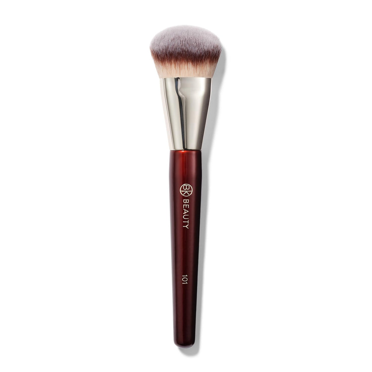 Bk Beauty 101 Contoured Foundation Brush - Synthetic Fiber Face Brush For Liquid & Cream Foundations