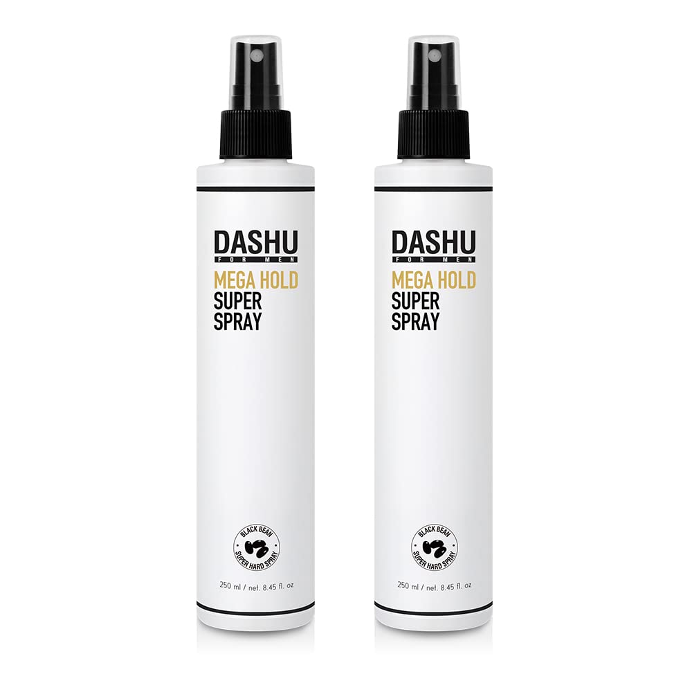 Dashu Mega Hold Hairspray, Weather-Resistant Frizz Ease, 8.45Oz (Pack Of 2)