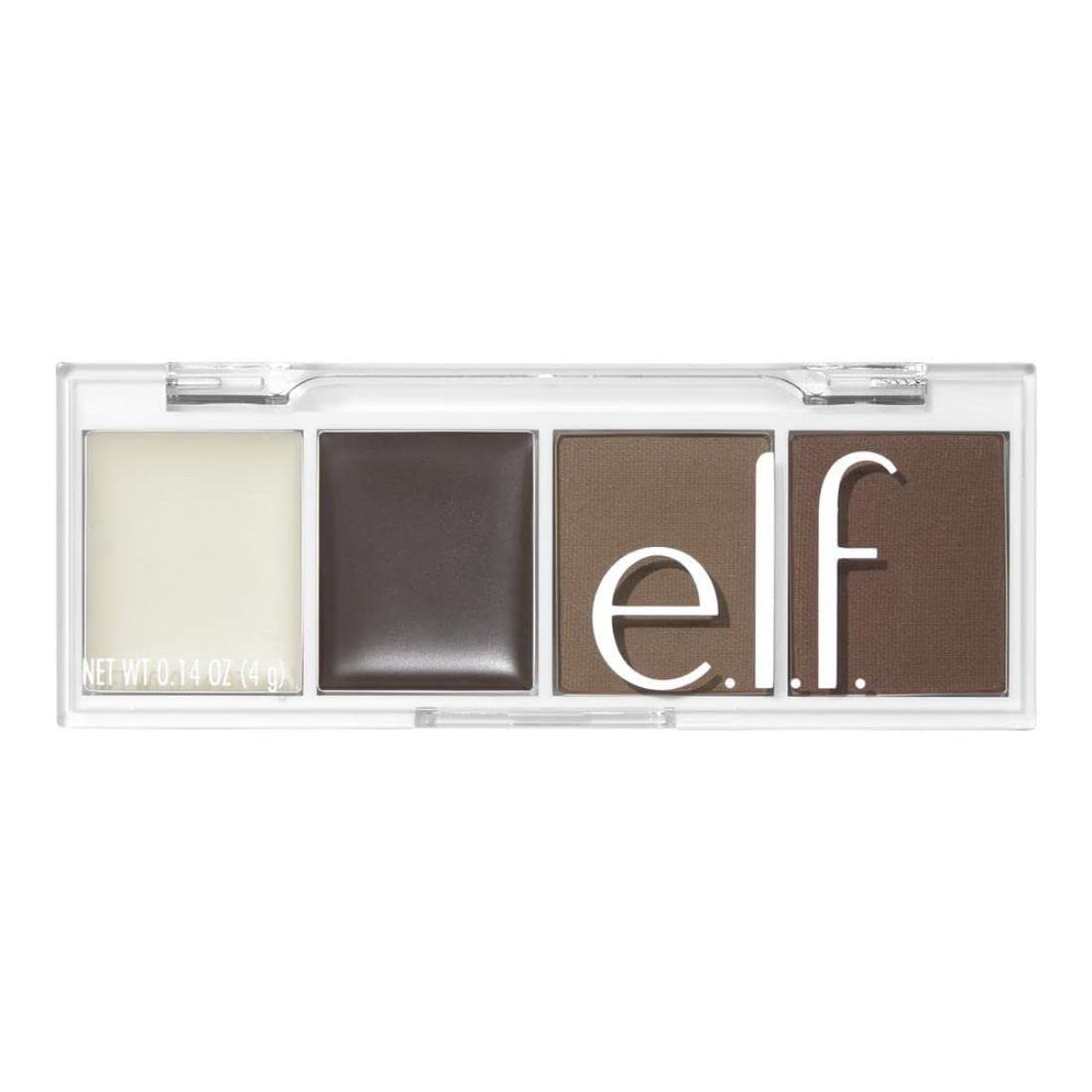 E.L.F. Bite-Size Brow Quad, Ultra-Pigmented Eyebrow Makeup Kit, Neutral Brown, 0.14 Oz