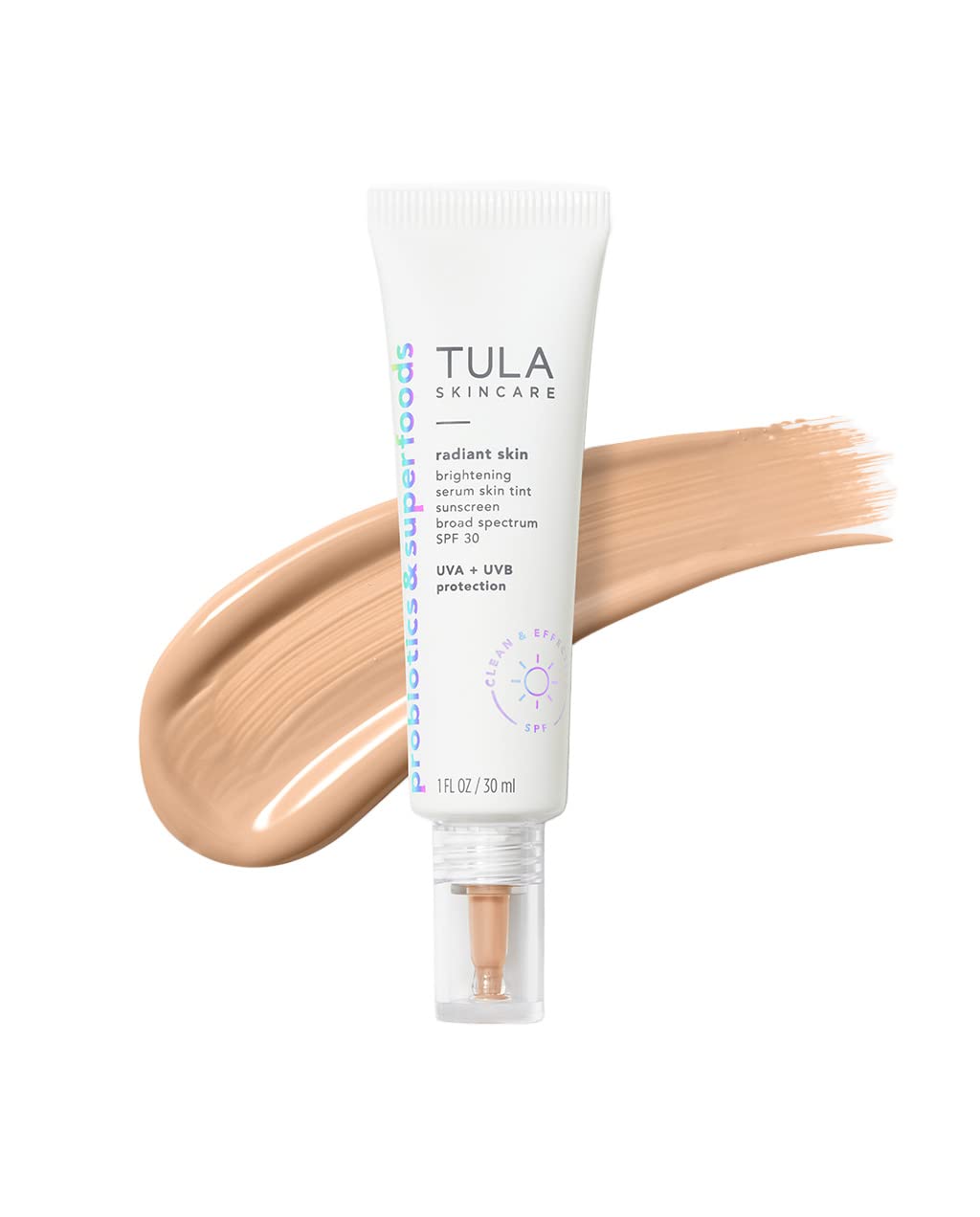 TULA Radiant Skin Brightening Serum Tint SPF 30 - Shade 07, 1 fl oz Facial Sunscreen