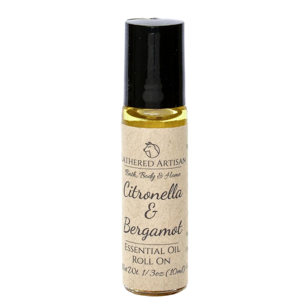 Lathered Artisan Alcohol Free Essential Oil Spray & Roll On Perfume, Citronella & Bergamot