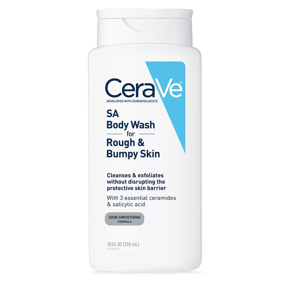 Cerave Salicylic Acid Body Wash, Fragrance Free, Exfoliates Rough Skin, 10 Fl Oz