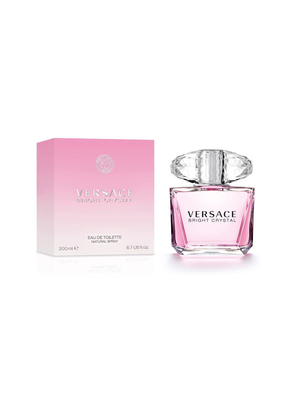 Versace Bright Crystal Eau de Toilette Spray for Women, 6.7 Fl Oz - Fresh Floral Fragrance by Versace