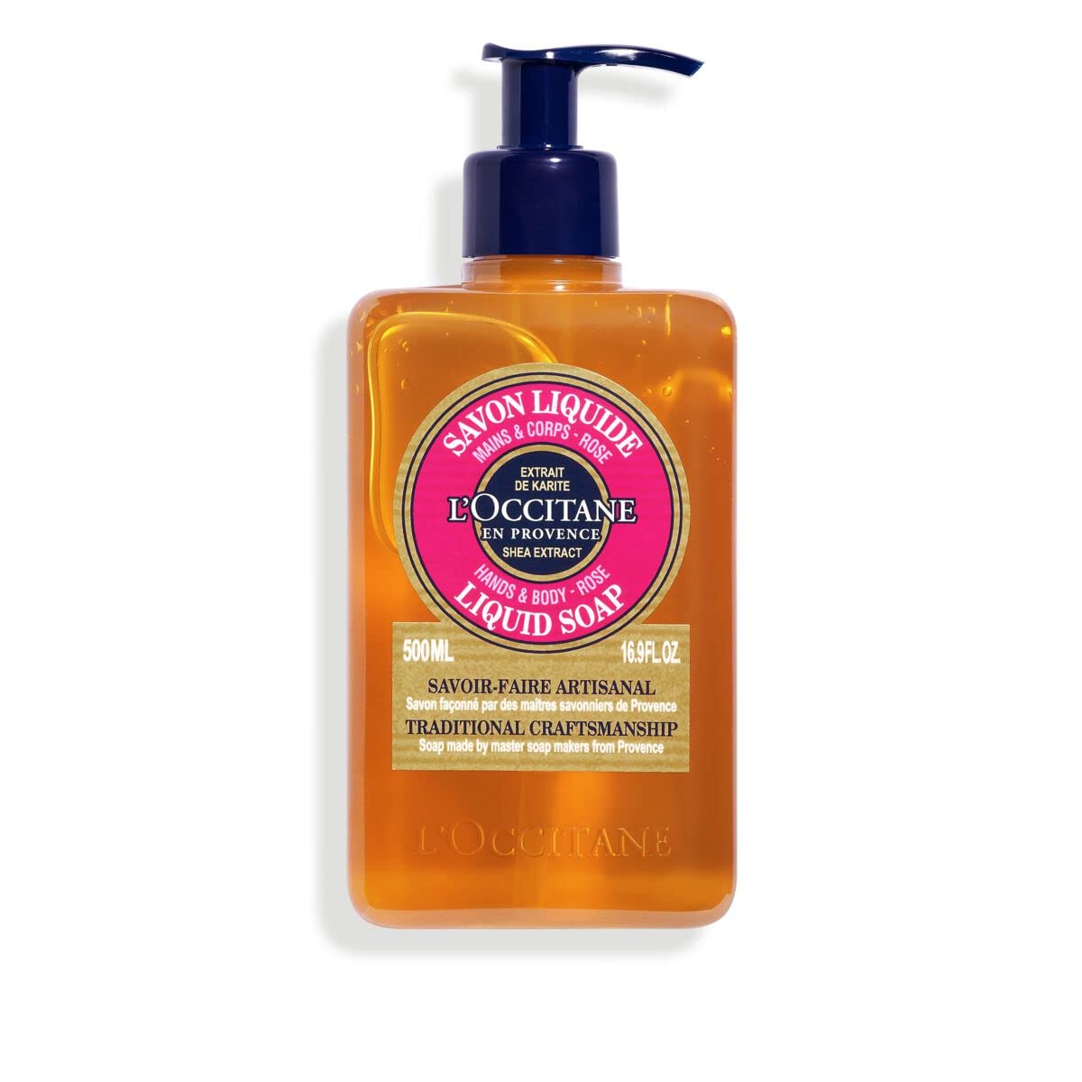 L'Occitane Shea Rose Liquid Soap, 16.90 Fl. Oz - Moisturizing Hand Wash