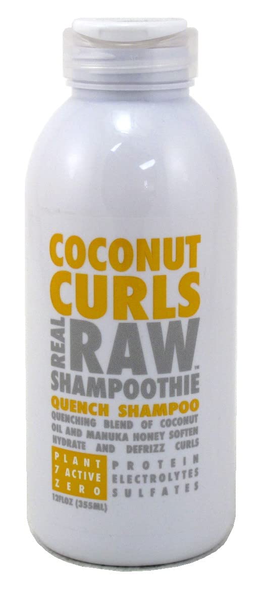 Real Raw Coconut Curls Quench Shampoo, 12 Fl Oz - Pack Of 3, Moisturizing Hair Care