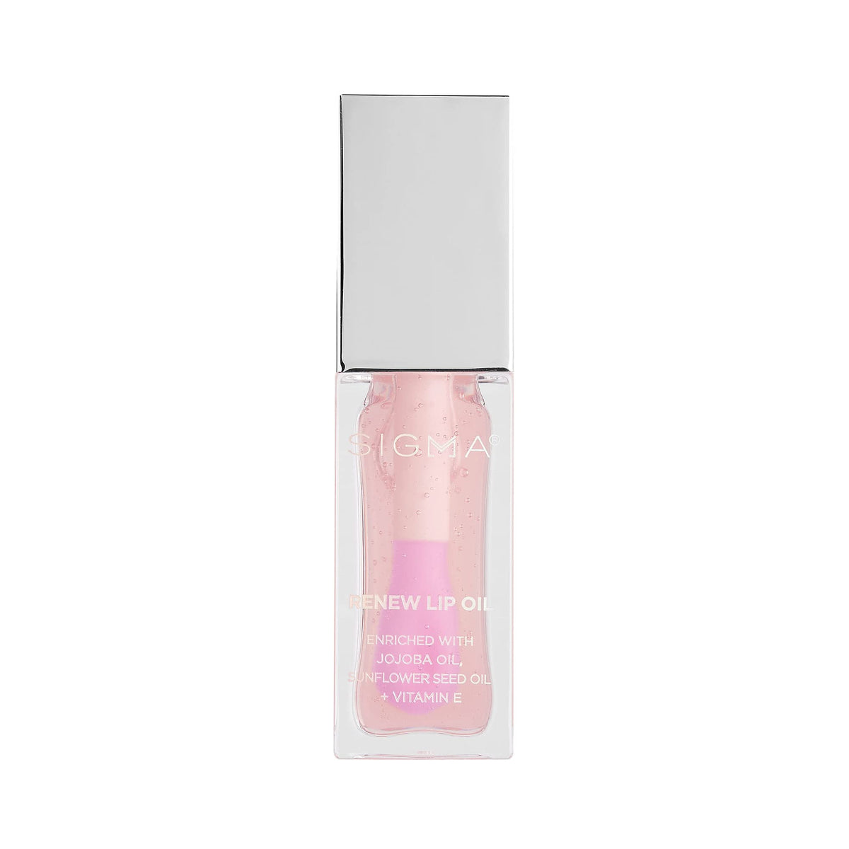 Sigma Beauty Renew Lip Oil - Tinted, Non-Sticky Hydrating Lip Oil in Hush, Clear Pink Sheen