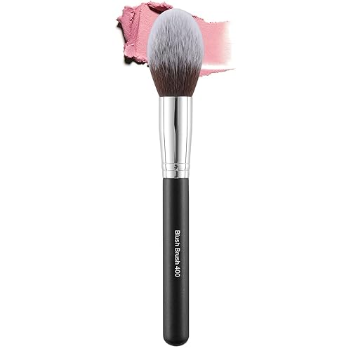 Energy Tapered Blush Brush - Vegan Synthetic, Fluffy Large Brush For Cheeks & Highlighter, Black