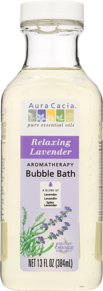 Aura Cacia Relaxing Lavender Aromatherapy Bubble Bath, 13 Oz - Pack Of 5