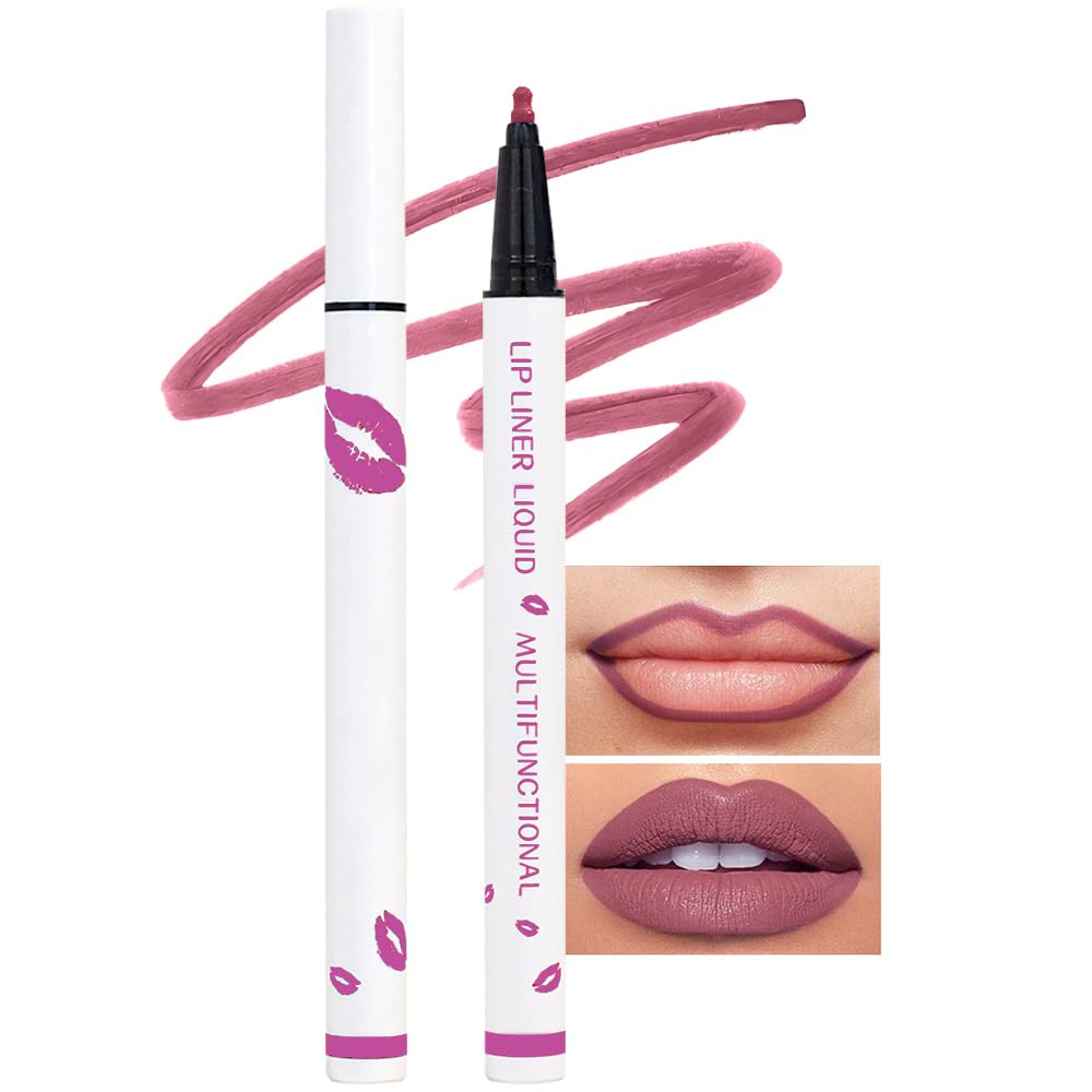 Kaely Orchid Matte Lip Tint & Lip Liner, Waterproof 24Hr Liquid Lipstick, Color 08