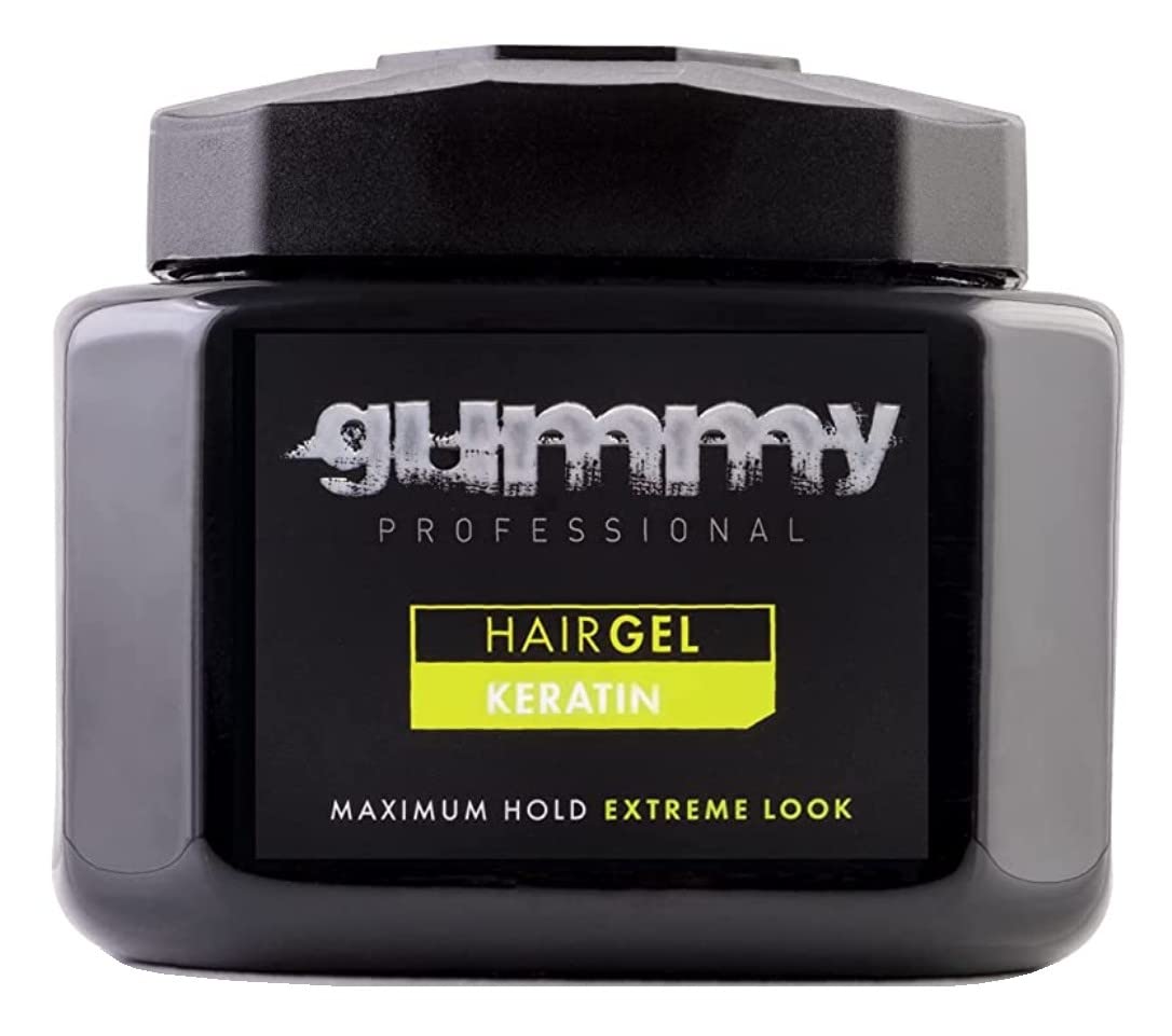 Gummy Hair Gel Maximum Hold - Extreme Look, Keratin 23.5 Oz (6 Pack)