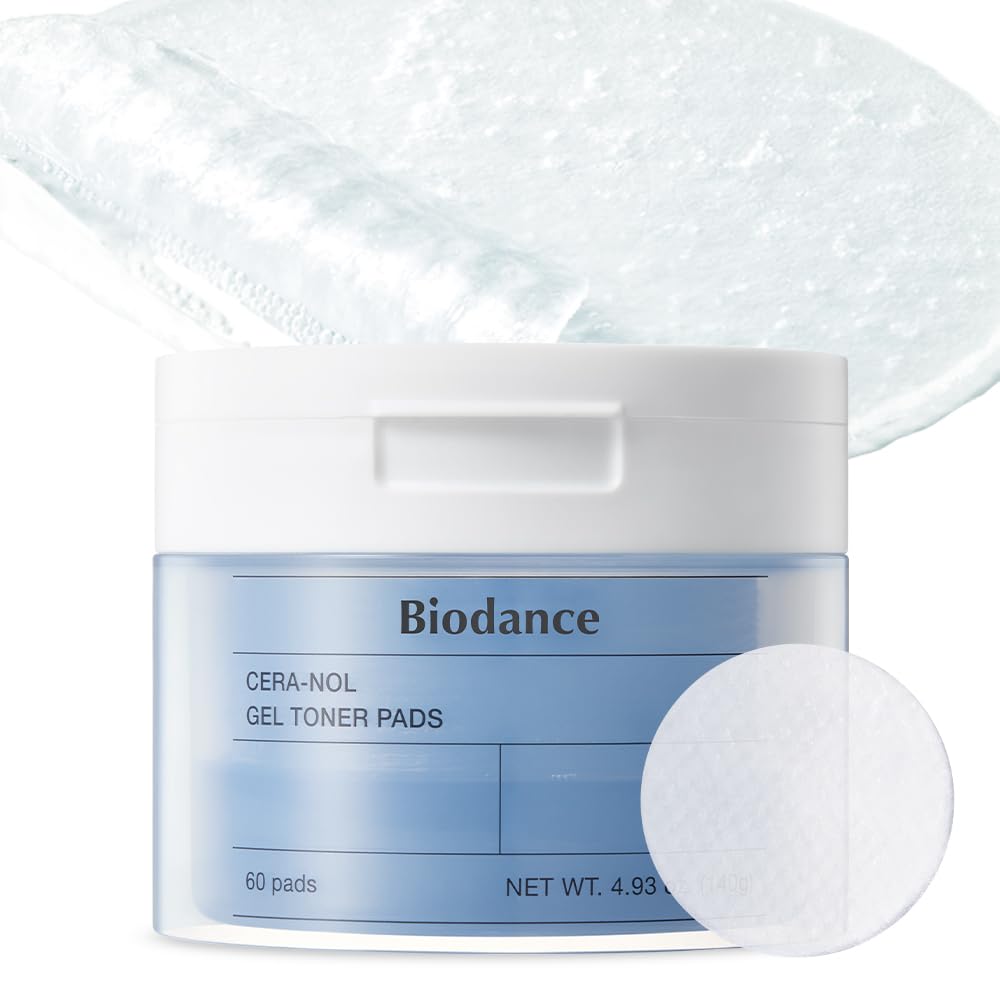 Biodance Cera-Nol Gel Toner Pads - Hydrating Hydrogel For Sensitive Skin, 60 Pads, 4.93