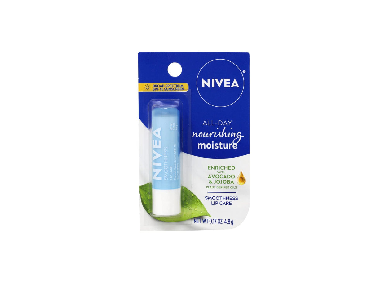 Nivea A Kiss Of Smoothness Hydrating Lip Care Spf 15, 0.17 Oz - Moisturizing Lip Balm