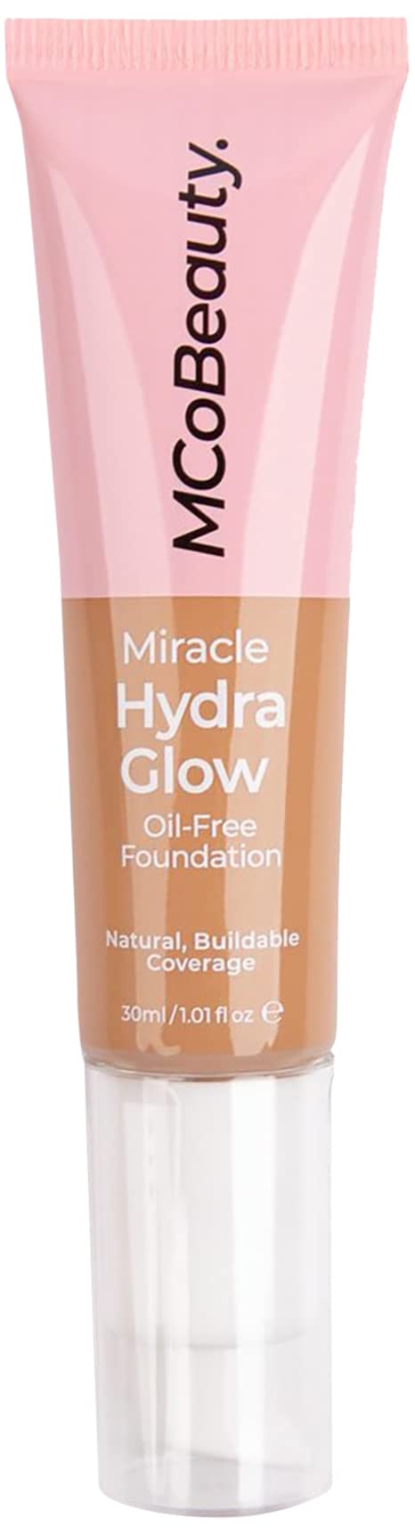 Mcobeauty Miracle Hydra Glow Oil-Free Foundation, Natural Honey, 1 Oz - Light-Medium Coverage