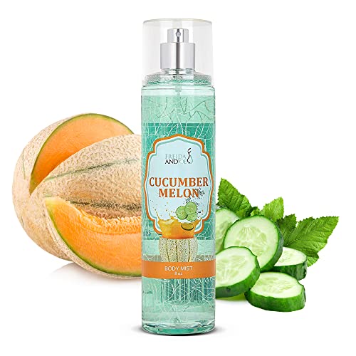 Freida and Joe Cucumber Melon Body Mist 8 oz - Women's Fragrance Spray, Refreshing Scented Gift