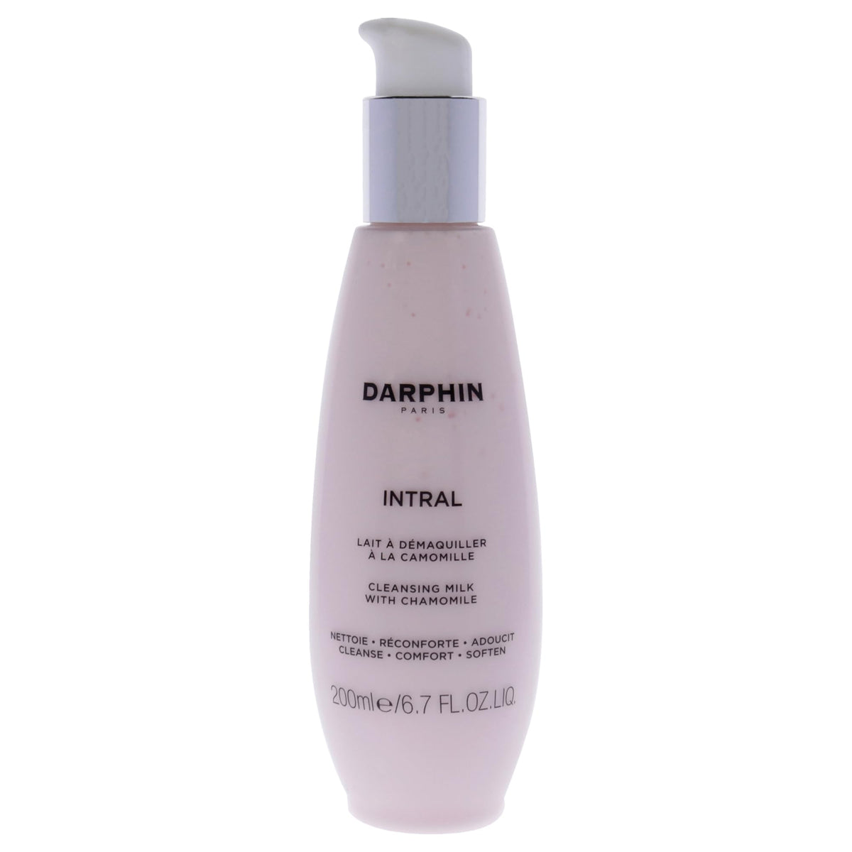 Darphin Intral Cleansing Milk 6.7 Oz - Gentle Baby Pink Cleanser For Sensitive Skin