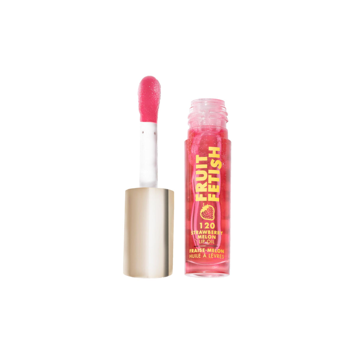 Milani Fruit Fetish Lip Oil, Strawberry Melon - Moisturizing Lip Treatment, 1 Fl Oz