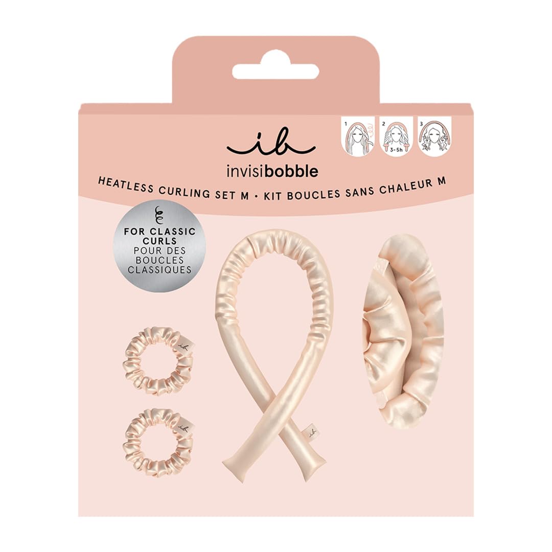 invisibobble Heatless Curl Set - Velvet Band Curlers for Bouncy, Natural Waves - No Heat