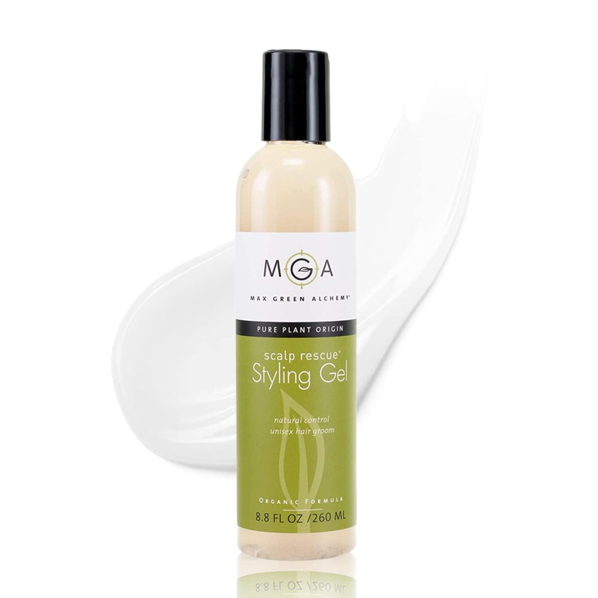 Max Green Alchemy Scalp Rescue Styling Gel 8.8 Fl Oz - Organic, Alcohol Free, Flexible Hold