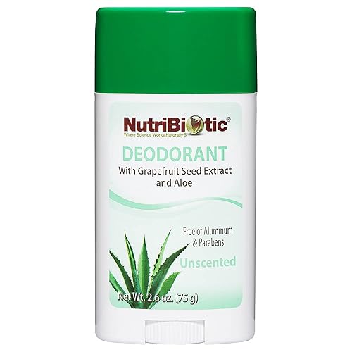 Nutribiotic Unscented Deodorant Stick, 2.6 Oz - Vegan, Aluminum-Free, With Gse & Aloe