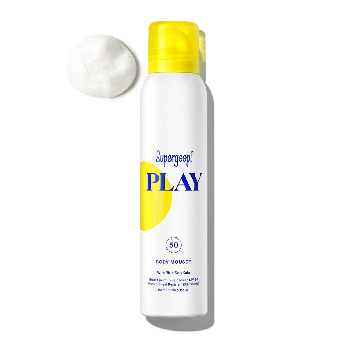 Supergoop! Play Body Mousse Spf 50 - 6.5 Oz - Broad Spectrum Sunscreen For Sensitive Skin