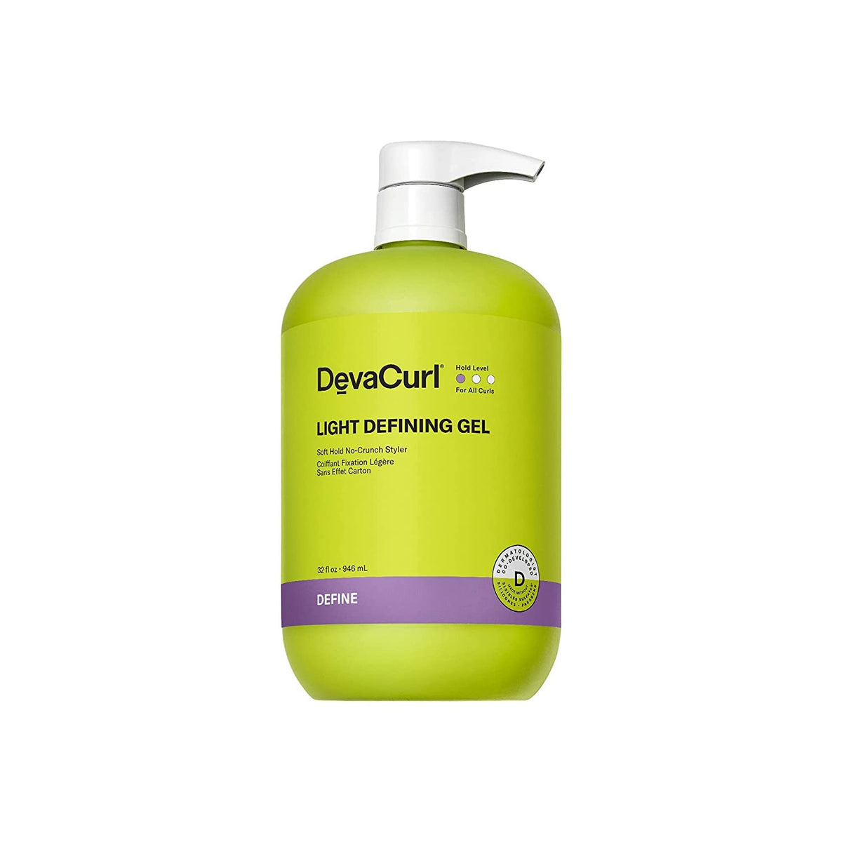 Devacurl Light Defining Gel, Soft Hold No-Crunch Styler, 32 Fl Oz, Bright Breeze