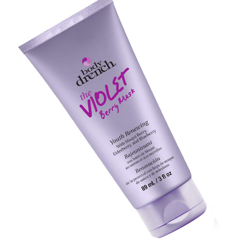 Body Drench Violet Berry Youth Renewing Peel Off Mask, 3oz - Revitalize & Hydrate Skin, Anti-Aging Formula, Refreshing Spa Treatment