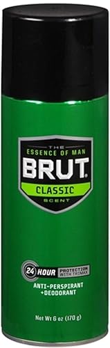 Brut Anti-Perspirant Deodorant Spray, Classic, 6 Oz, Pack Of 4 - Long-Lasting Fresh