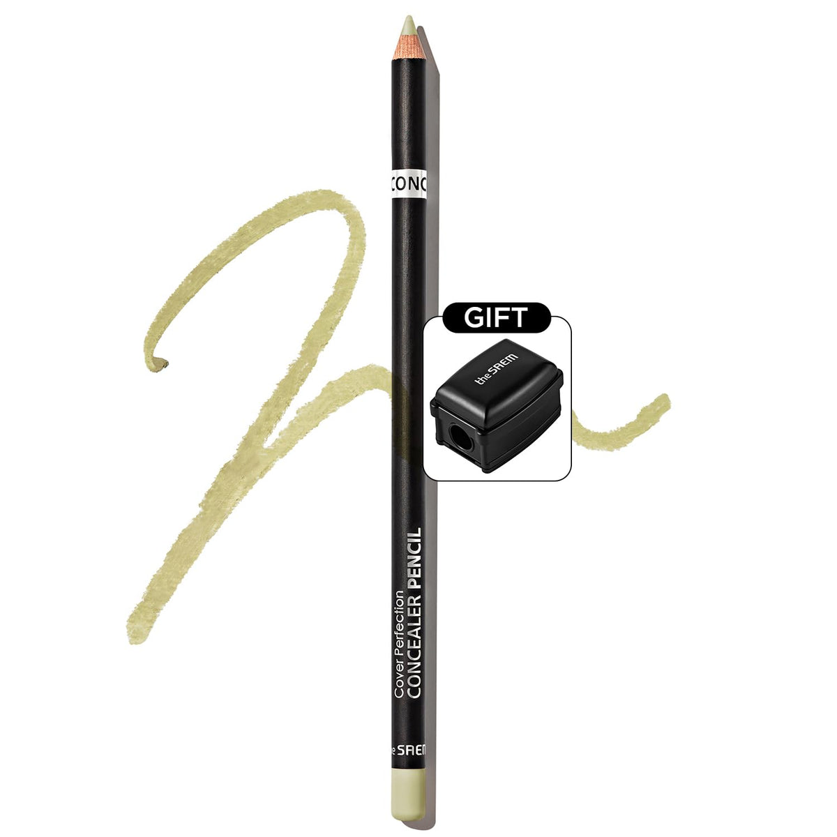 THESAEM Cover Perfection Concealer Pencil (Green Beige) - Non-Comedogenic Spot Eraser 1.4g