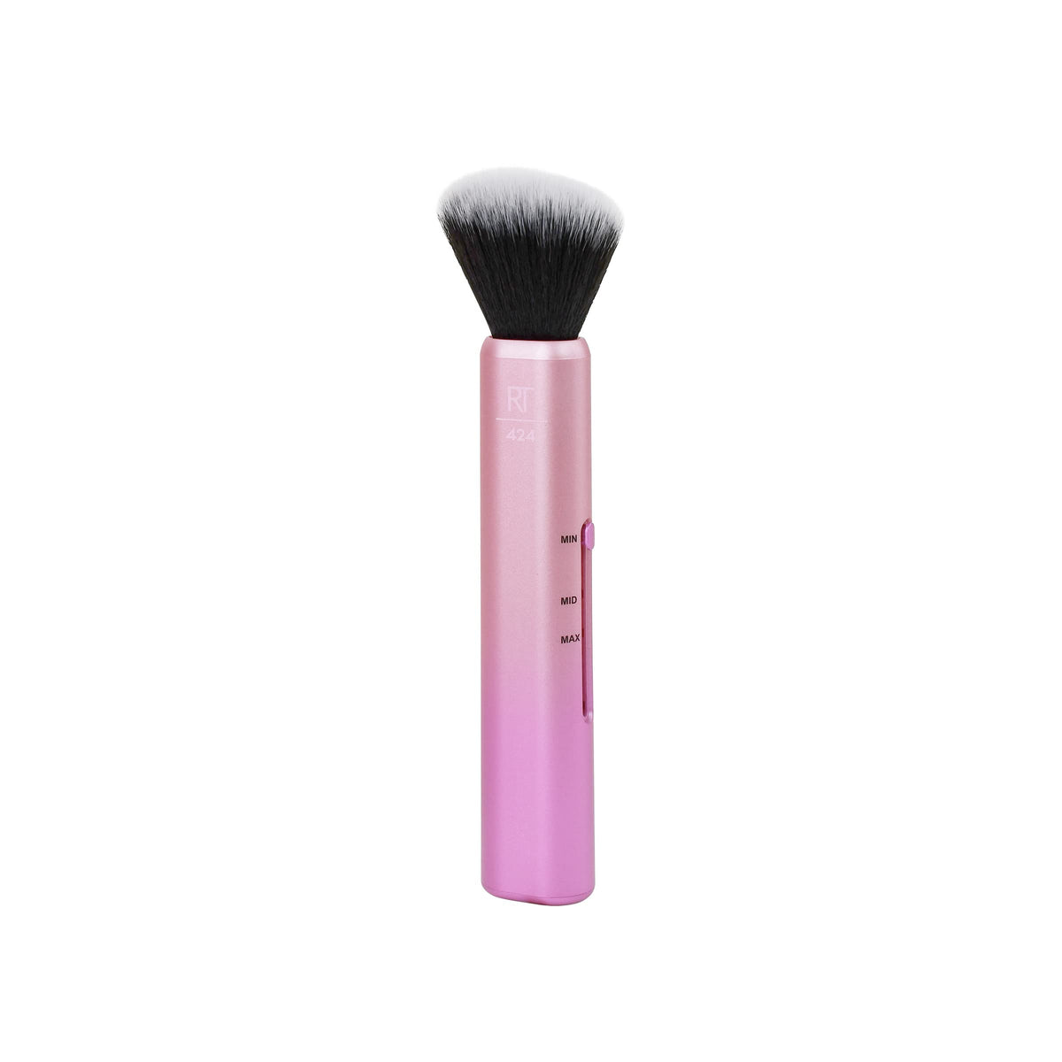 Real Techniques 3-In-1 Custom Contour Brush - Travel-Sized Kabuki, Cruelty-Free, Pink