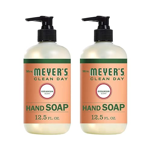 Mrs. Meyer'S Clean Day Liquid Hand Soap, Geranium, 12.5 Oz, 2 Pack - Gentle &