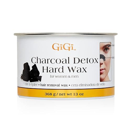 Gigi Charcoal Detox Facial Wax - Stripless, Unclogs Pores, 13 Oz For Delicate Skin