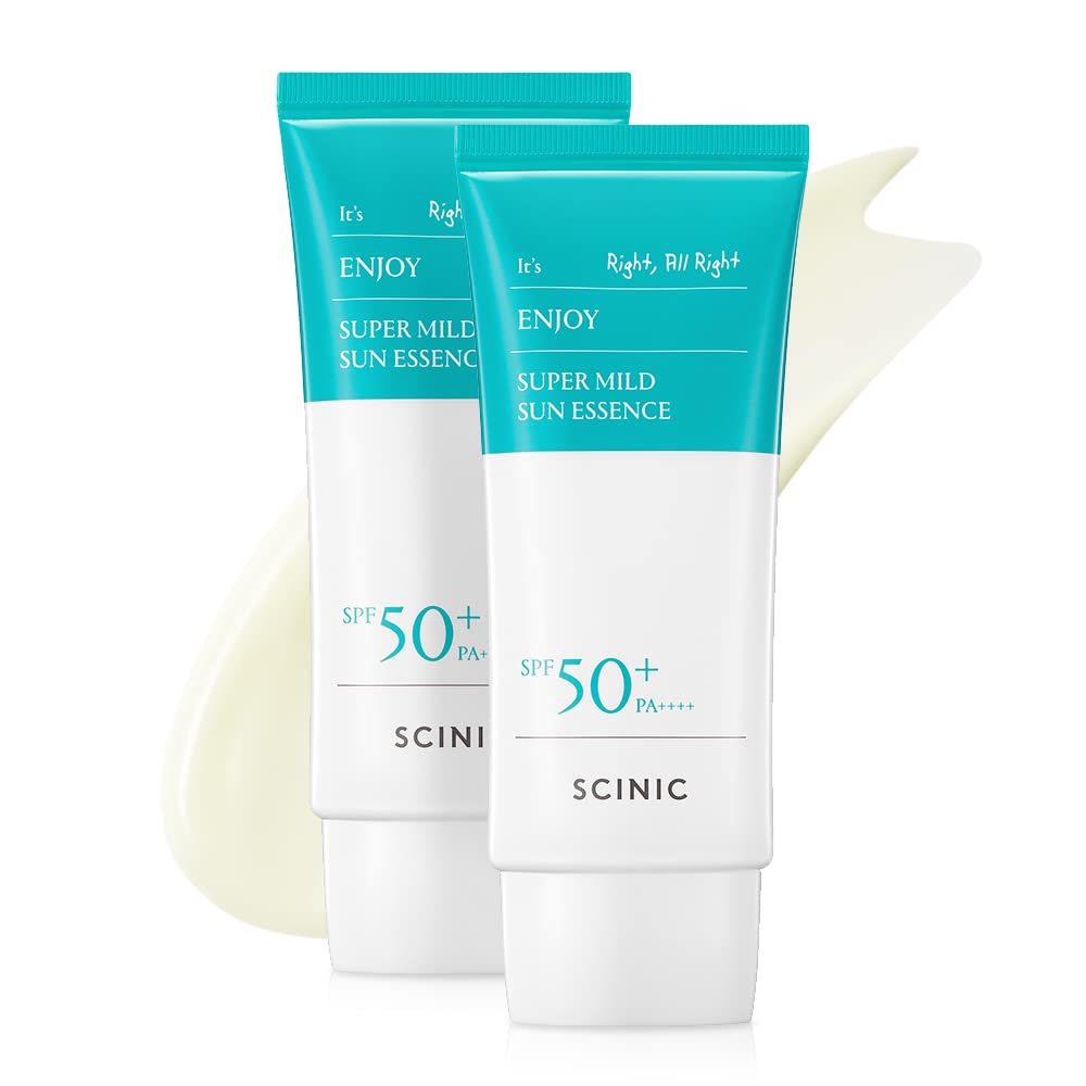 Scinic Enjoy Super Mild Sun Essence 2 Set Spf50+ Pa++++ | Hydrating, Non-Sticky Korean Sunscreen