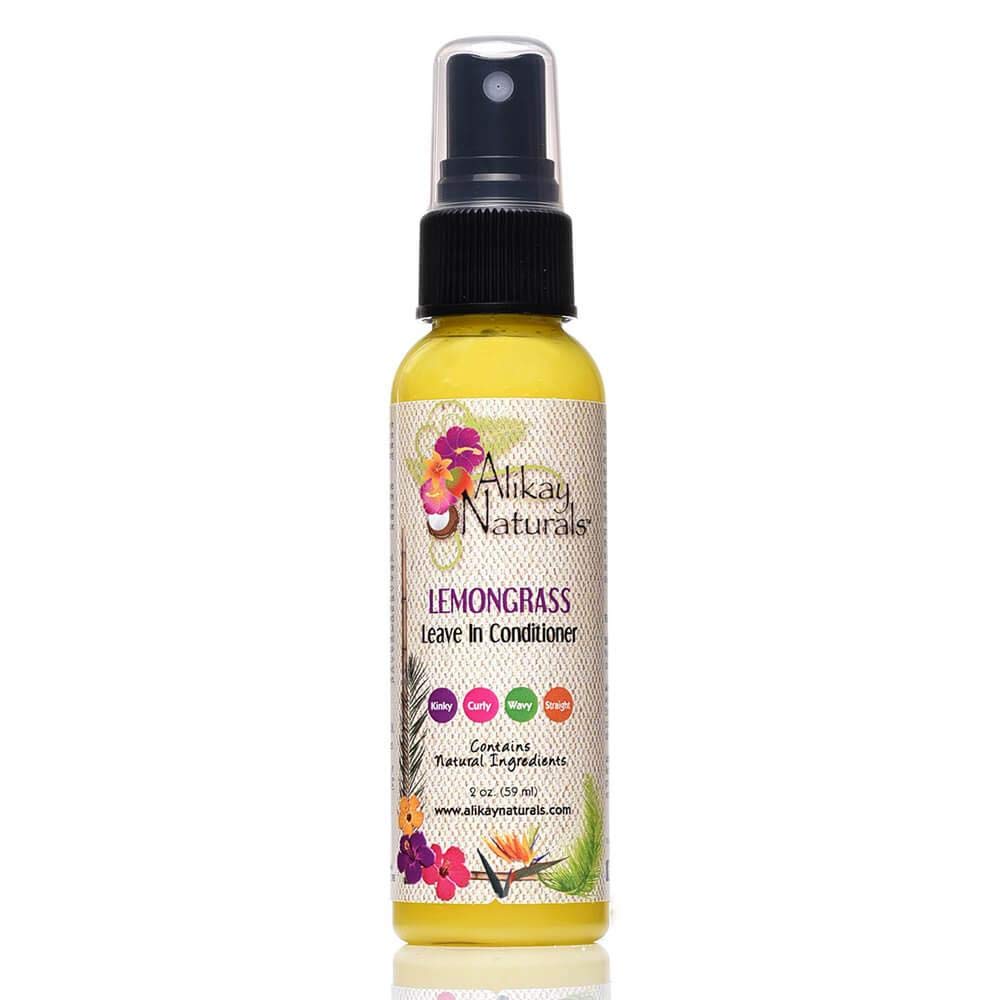 Alikay Naturals Lemongrass Leave In Conditioner Natural Silk Amino Acid, Aloe Vera Juice, Lemongrass Oil 2 Ounce