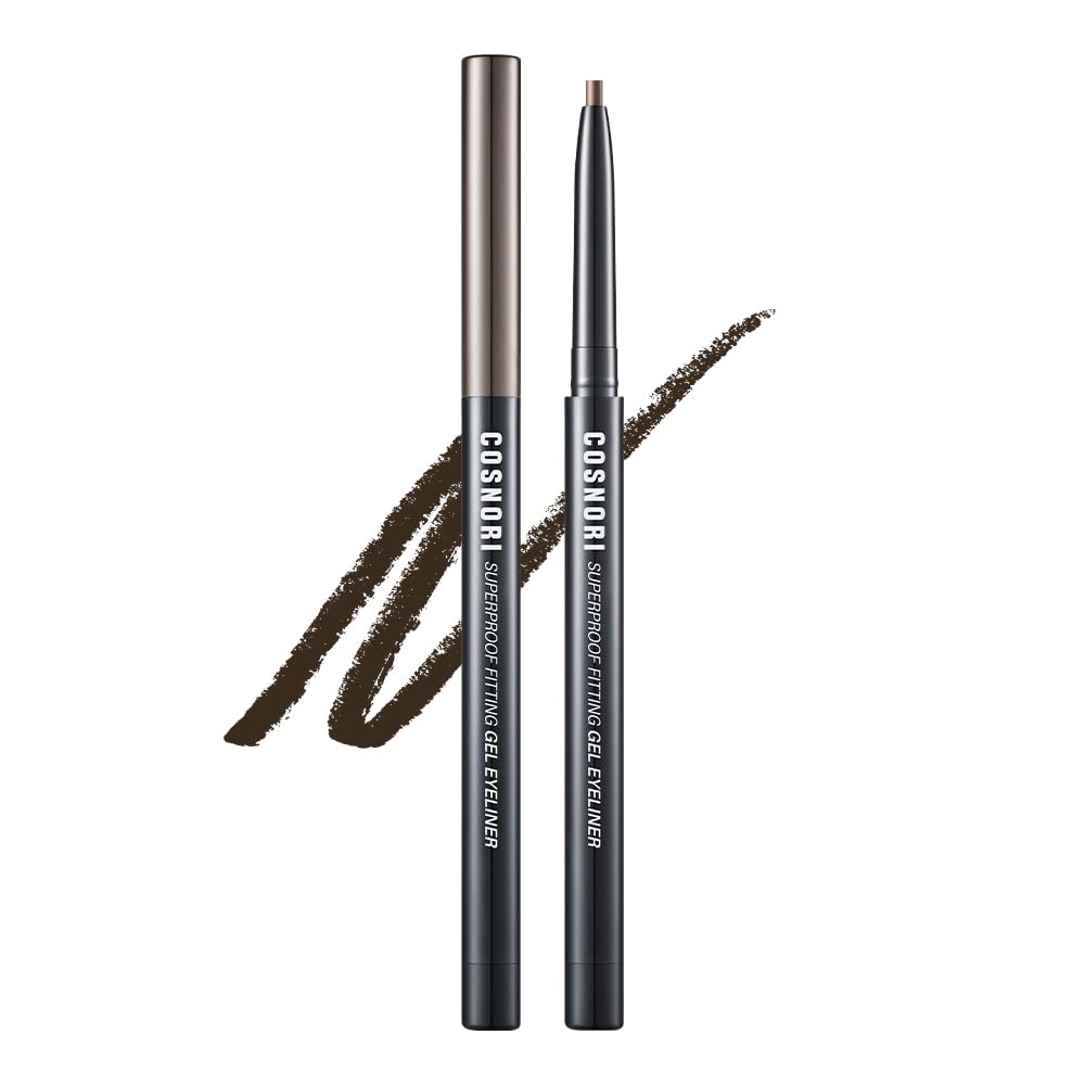 Cosnori Super Proof Gel Eyeliner 03 Walnut Brown - Smudge-Proof, Waterproof, Ultra-Slim 2Mm