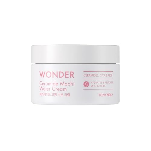 Tonymoly Wonder Ceramide Mochi Water Cream, Hydrating Korean Skincare, 100Ml