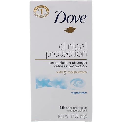 Dove Clinical Protection Deodorant, Original Clean, 1.7 Oz, 6 Pack Bundle