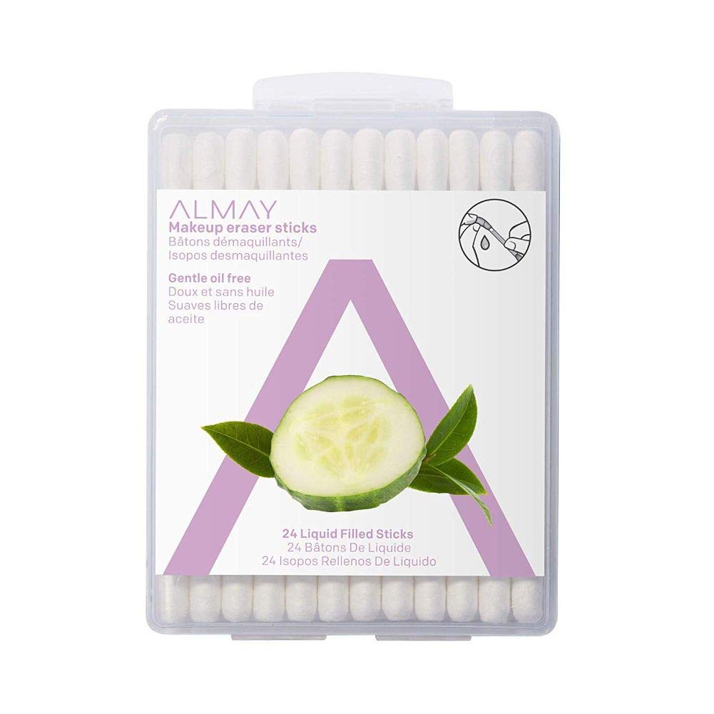 Almay Eye Makeup Remover Sticks, Oil-Free, Aloe, Hypoallergenic, 24 Count, Dermatologist Tested