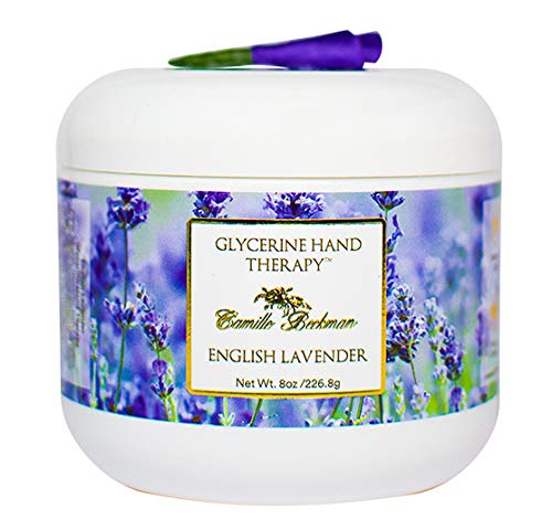 Camille Beckman Glycerine Hand Therapy Cream, 8 Ounce, English Lavender Scent