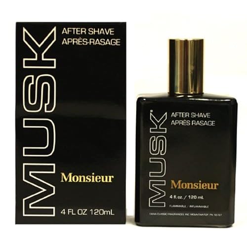 Monsieur Musk By Dana Aftershave For Men, 4 Fl Oz - Fresh & Invigorating Scent