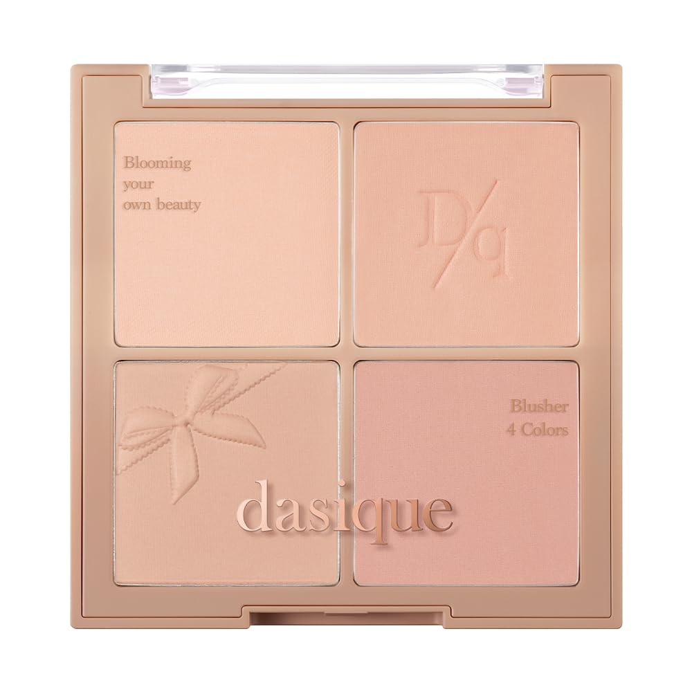 Dasique Blending Mood Cheek #10 Muted Nuts - Vegan Blush With 4 Blendable Shades, 0.37 Oz