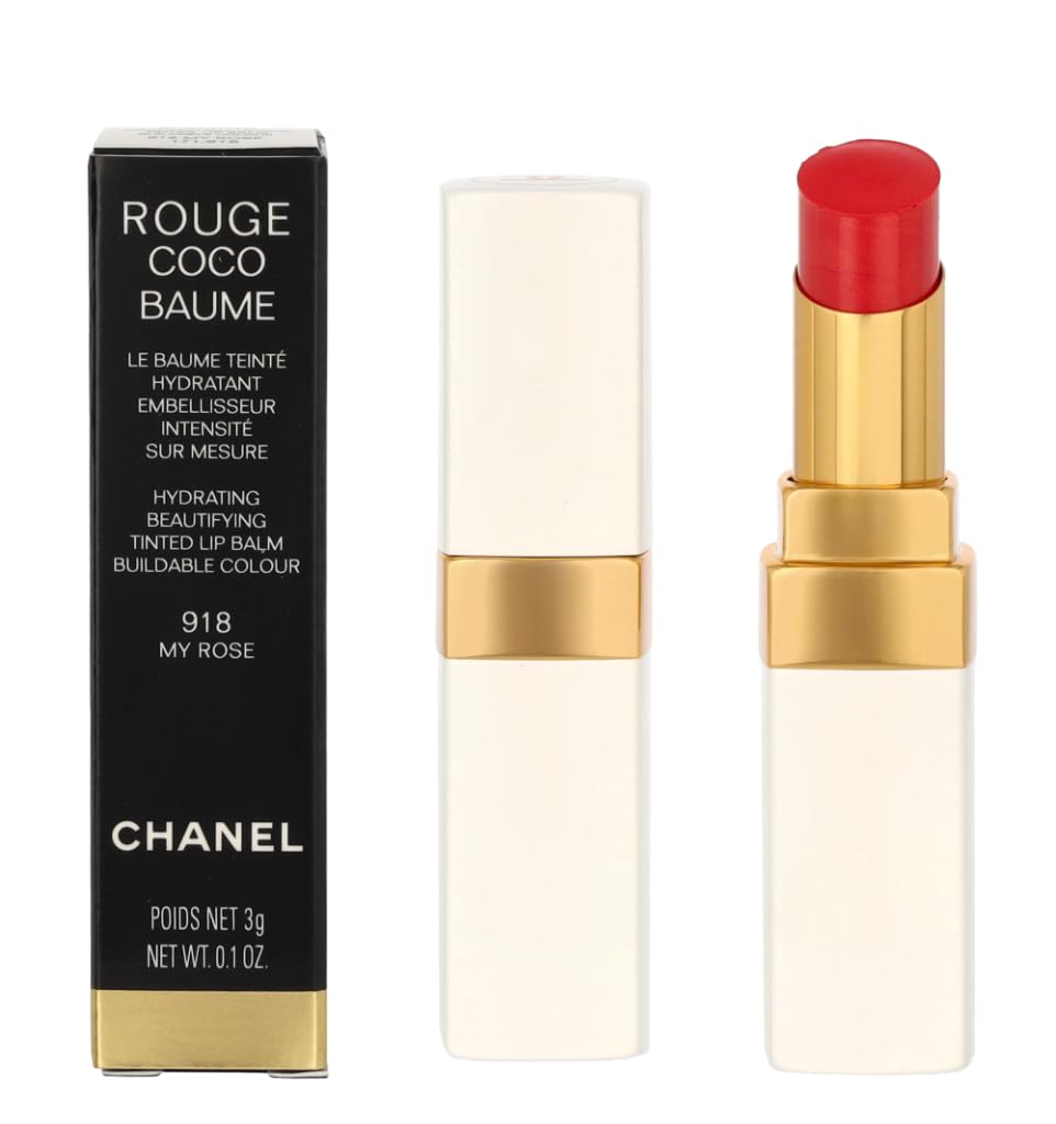 Chanel Rouge Coco Baume Hydrating Tinted Lip Balm - 918 My Rose, 0.11 oz for Women