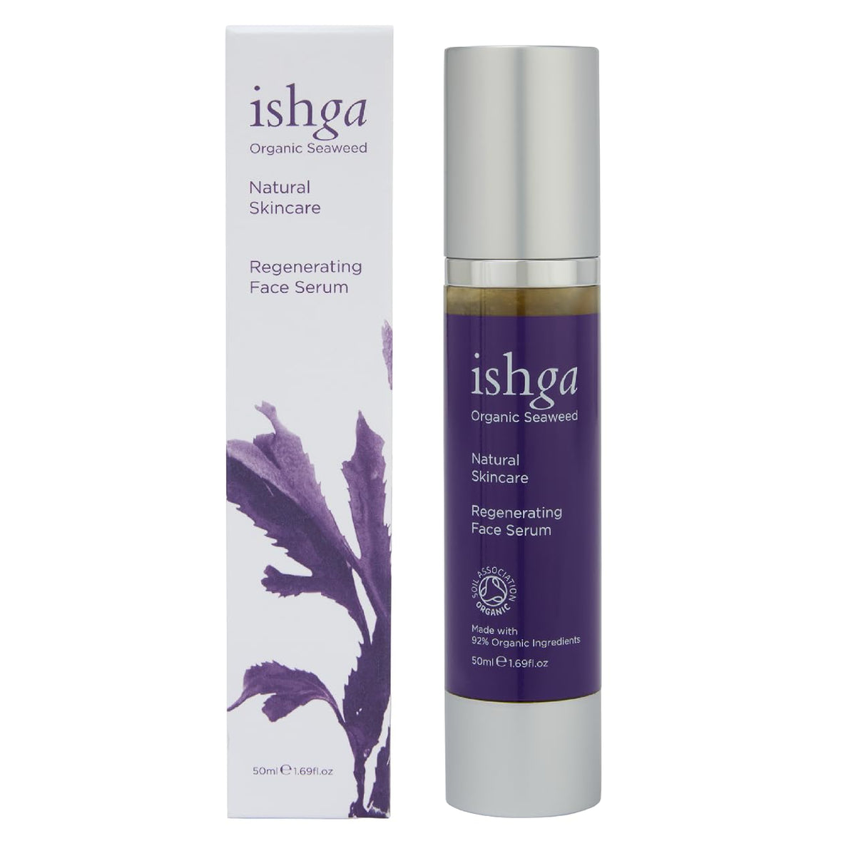 Ishga Regenerating Face Serum - Natural Scottish Seaweed, Vegan & Cruelty-Free, 1.69Fl Oz