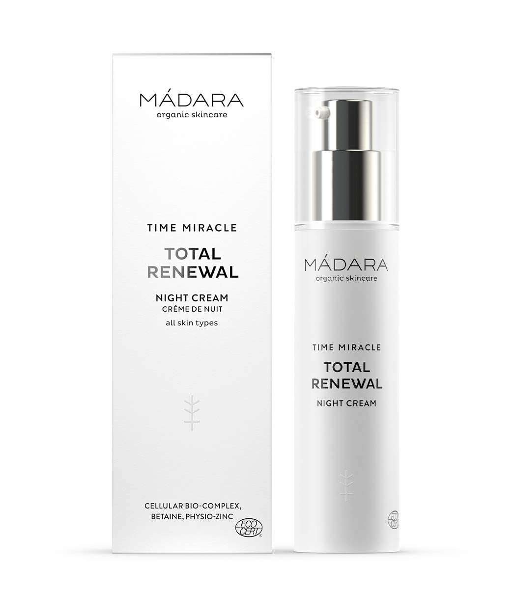 Mádara Time Miracle Night Cream 50Ml - Vegan, Hyaluronic Acid, Northern Birch Water