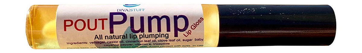 Diva Stuff All Natural Lip Plumping & Conditioning Gloss - Pout Pump For Fuller Lips