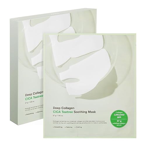 Sungboon Editor Deep Collagen Cica Tea Tree Overnight Mask - Soothing Acne Care, 4 Count