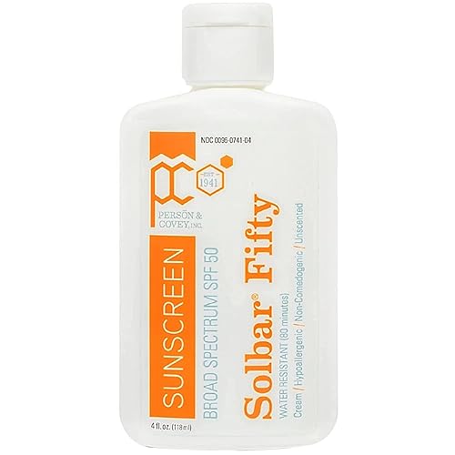 Solbar Spf 50 Unscented Sunscreen Cream, 4 Oz - High Protection, Non-Greasy Formula