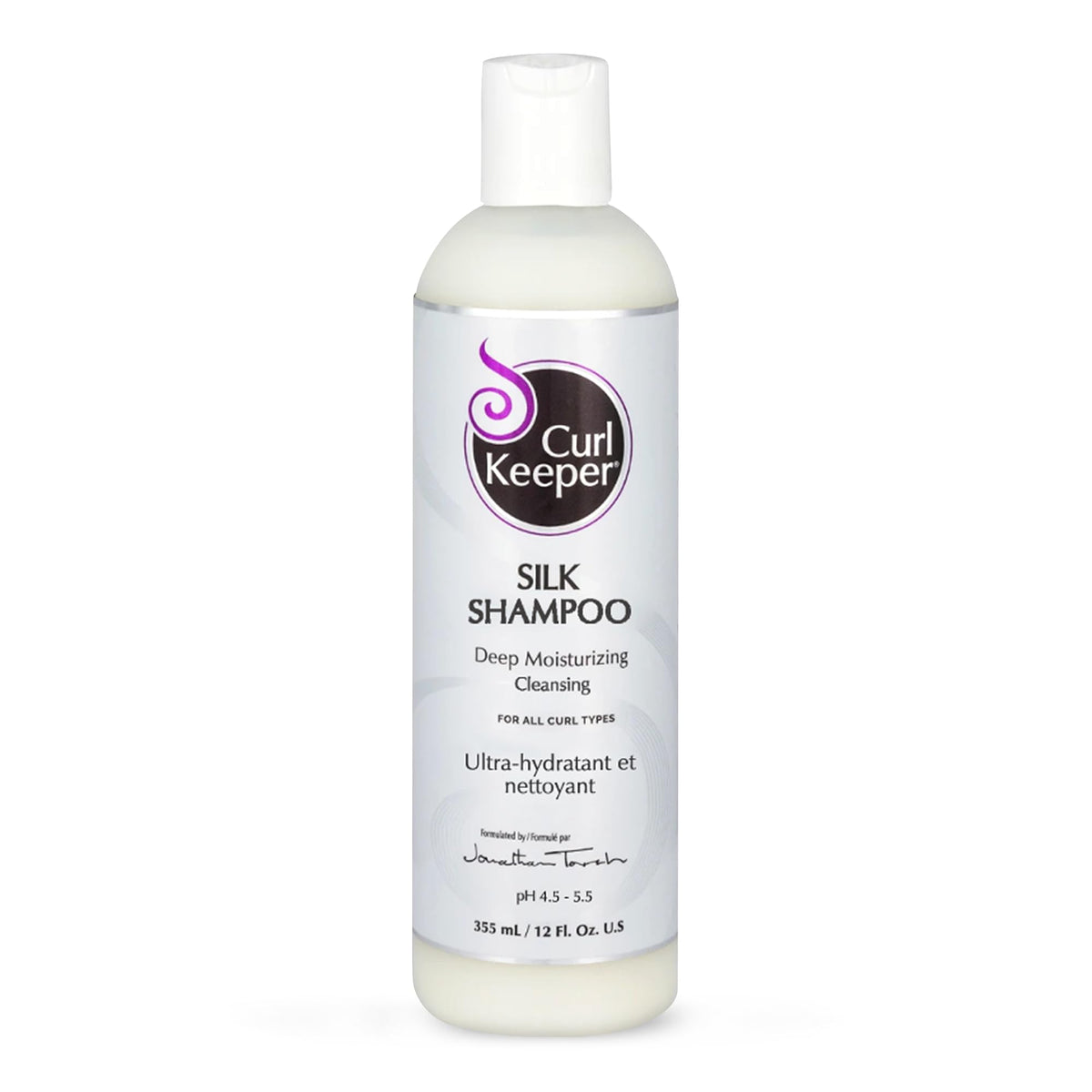 Curl Keeper Silk Shampoo For Curly Hair, 12 Fl Oz - Moisturizing, Sulfate Free, Daily Use