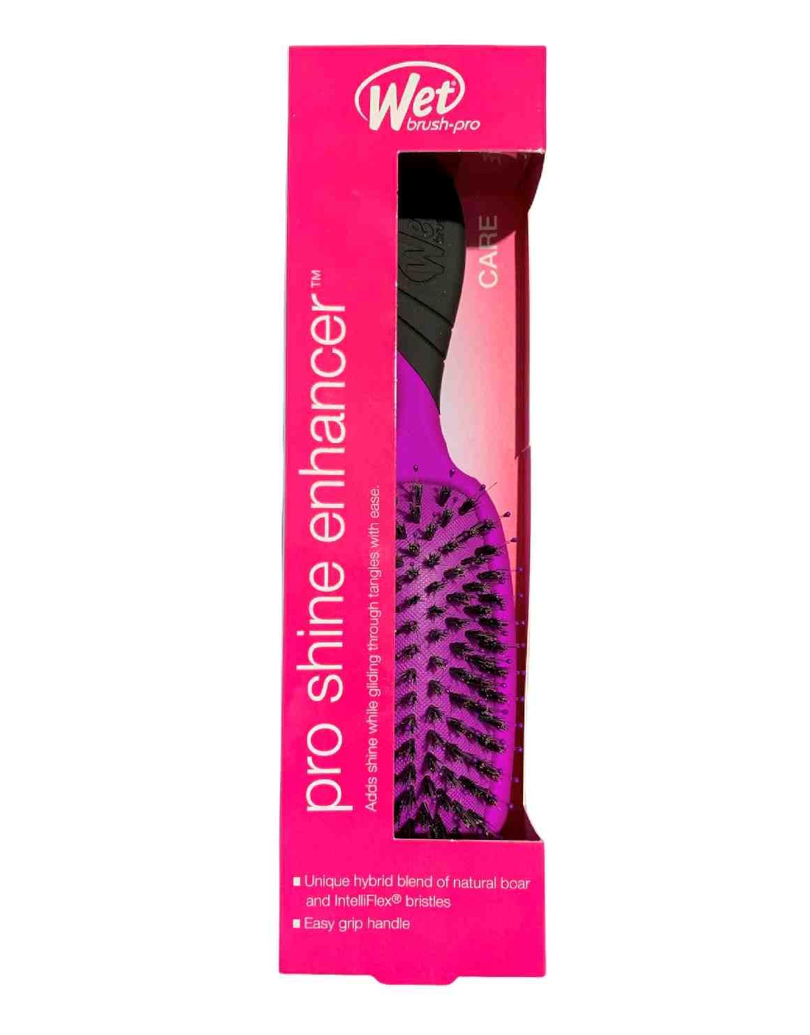 Wet Brush Pro Detangler Brush With Shine Enhancer, Purple, 1 Count - Boar Bristles